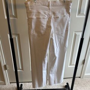 Madewell White Zip-Front Jeans
